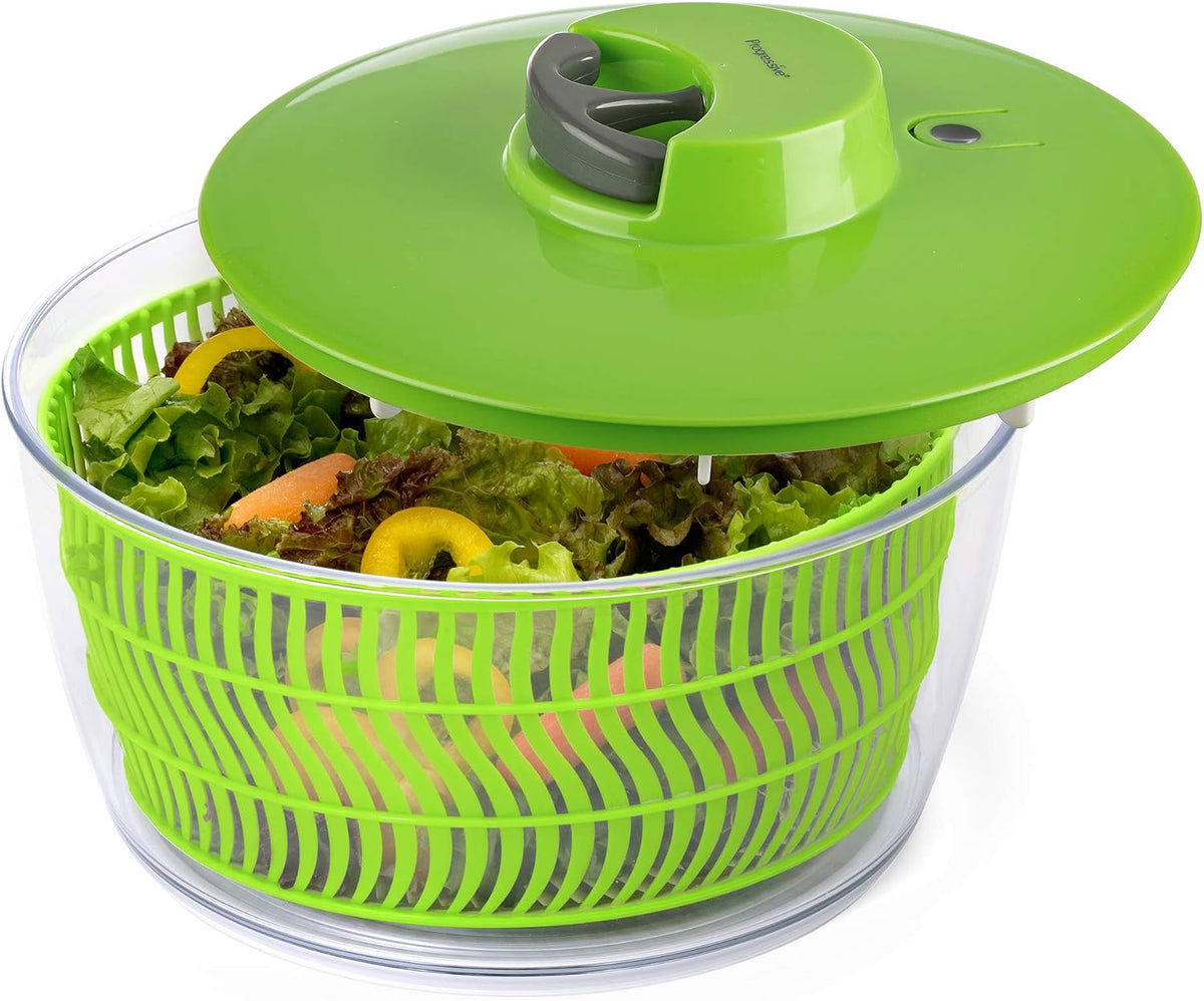 ROPE SALAD DRYER WITH STOP, GREEN - 4L