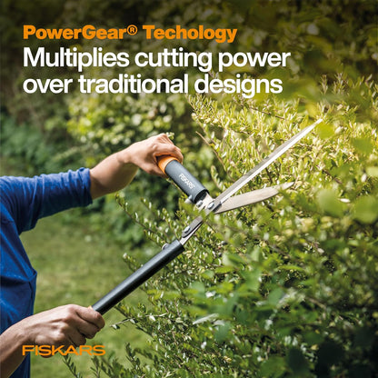 25"-33" Power-Lever Extendable Garden Hedge Shears, 10” Blades
