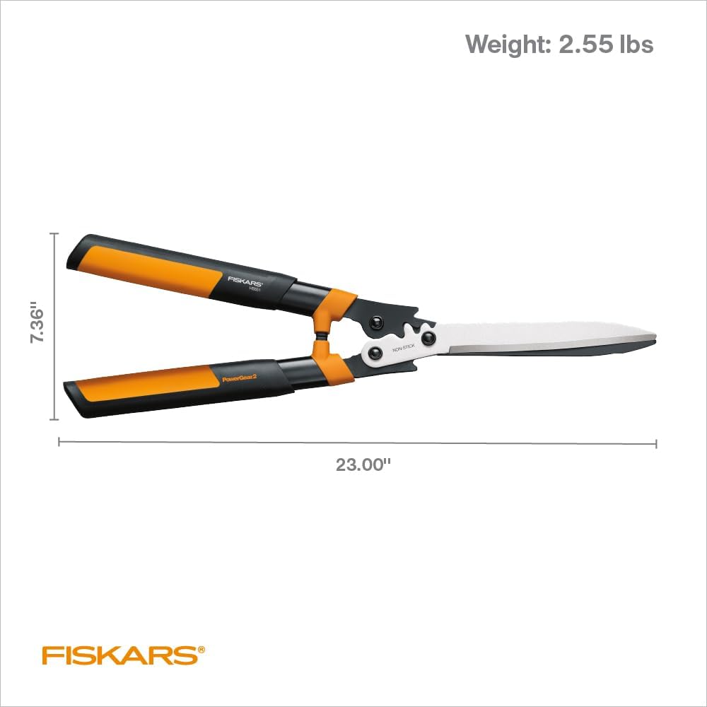 25"-33" Power-Lever Extendable Garden Hedge Shears, 10” Blades