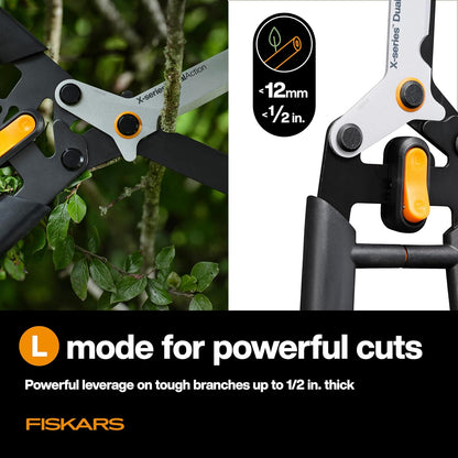 25"-33" Power-Lever Extendable Garden Hedge Shears, 10” Blades