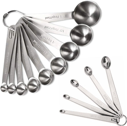 Measuring Spoons Set, 1 tbsp, 1/2 tbsp, and 1-1/16tsp Stainless Steel Measuring Spoons for Cooking Baking Spice Jars and Liquid Ingredients