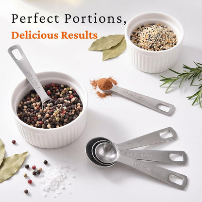 Measuring Spoons Set, 1 tbsp, 1/2 tbsp, and 1-1/16tsp Stainless Steel Measuring Spoons for Cooking Baking Spice Jars and Liquid Ingredients