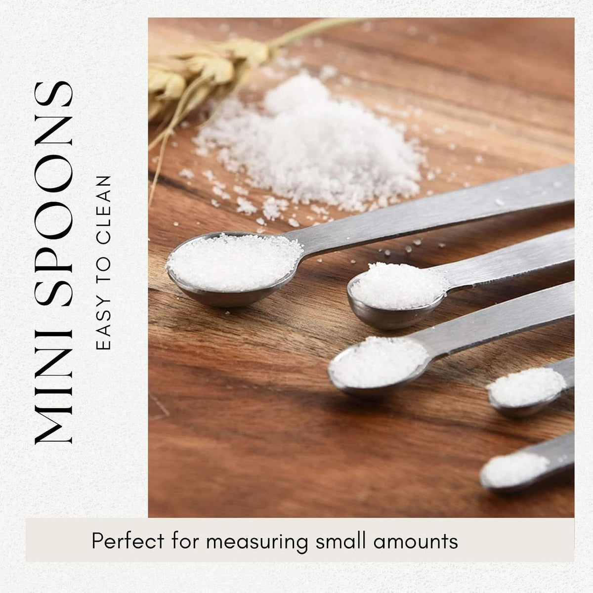 Measuring Spoons Set, 1 tbsp, 1/2 tbsp, and 1-1/16tsp Stainless Steel Measuring Spoons for Cooking Baking Spice Jars and Liquid Ingredients