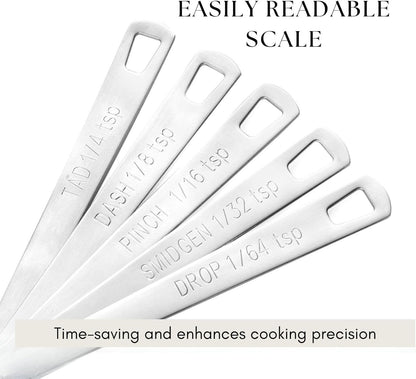 Measuring Spoons Set, 1 tbsp, 1/2 tbsp, and 1-1/16tsp Stainless Steel Measuring Spoons for Cooking Baking Spice Jars and Liquid Ingredients