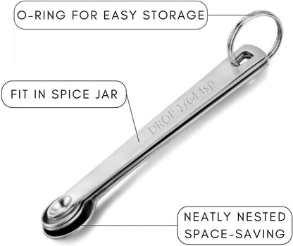 Measuring Spoons Set, 1 tbsp, 1/2 tbsp, and 1-1/16tsp Stainless Steel Measuring Spoons for Cooking Baking Spice Jars and Liquid Ingredients