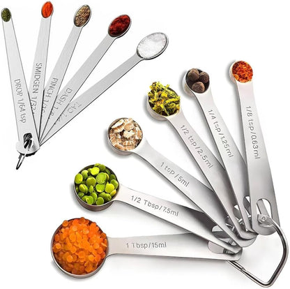 Measuring Spoons Set, 1 tbsp, 1/2 tbsp, and 1-1/16tsp Stainless Steel Measuring Spoons for Cooking Baking Spice Jars and Liquid Ingredients