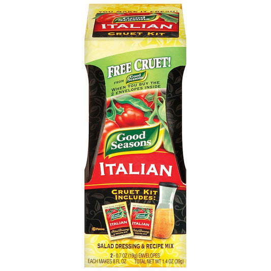 Salad Dressing and Recipe Mix With Cruet, Italian, 2 Count (Pack of 1)