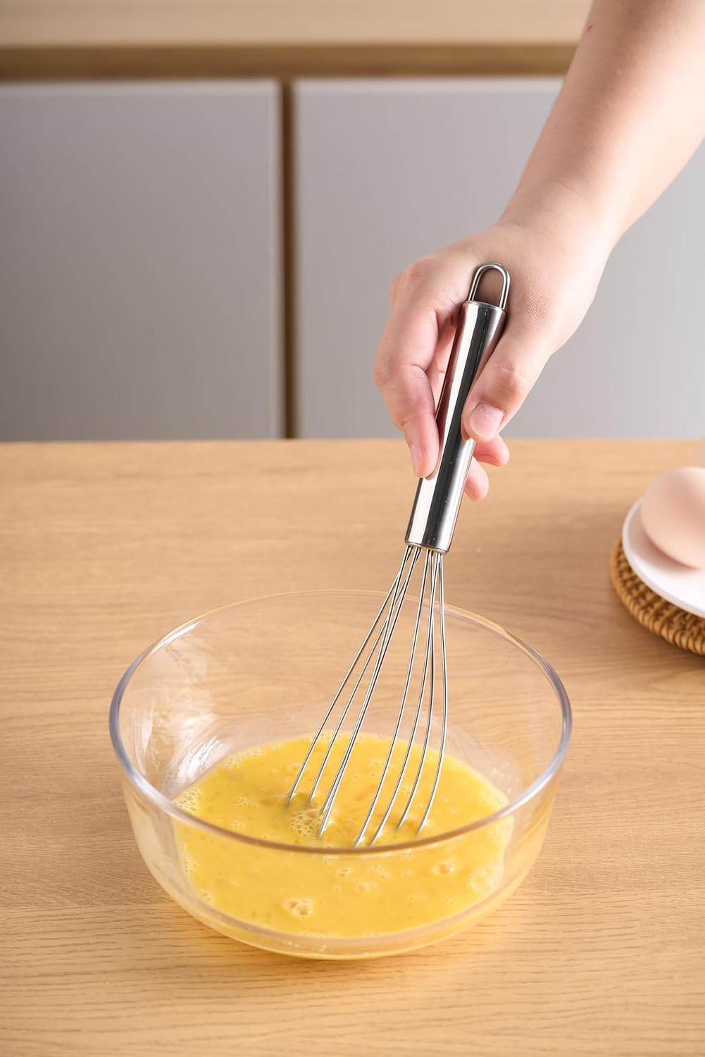 Whisk, Stainless Steel Spring Whisk, Balloon Whisk Egg Beater for Blending, Whisking, Beating, or Stirring