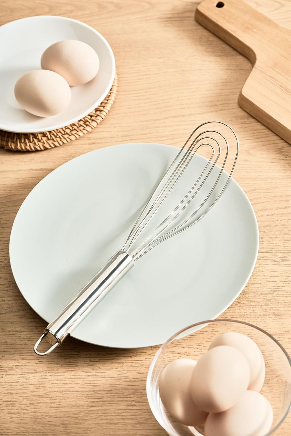 Whisk, Stainless Steel Spring Whisk, Balloon Whisk Egg Beater for Blending, Whisking, Beating, or Stirring