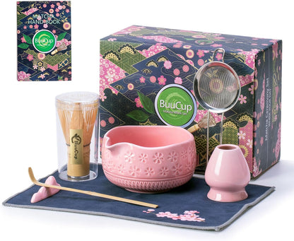 Matcha Whisk Set, Ceramic Matcha Kit Set with Bowl & Tools, Green
