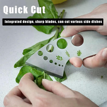 Herb Stripper 9 Holes, Stainless Steel Kitchen Herb Stripping Tool Loose Leaf Kale Razor Metal Leaf Pealer for Kale, Chard, Collard Greens, Thyme, Rosemary, Basil
