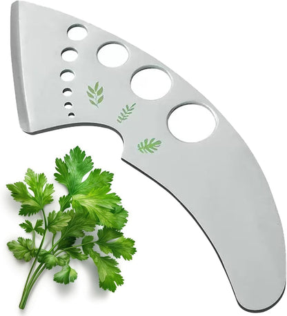 Herb Stripper 9 Holes, Stainless Steel Kitchen Herb Stripping Tool Loose Leaf Kale Razor Metal Leaf Pealer for Kale, Chard, Collard Greens, Thyme, Rosemary, Basil