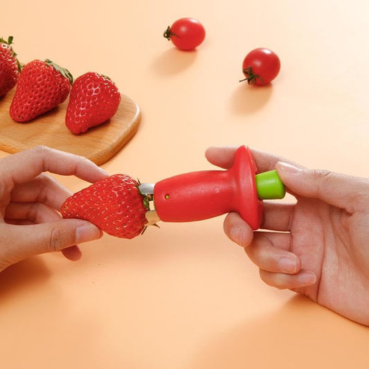 2 Pack Strawberry Slicer Cutter, Pineapple Corer & Slicer, Grape Apple Slicer, Tomato Corer, Multi-use Kitchen Tool for Fresh Strawberries Berries & Assorted Fruits