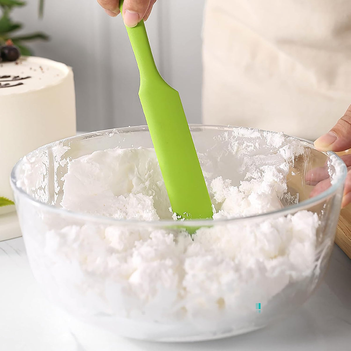 【5 Pack】Silicone Jar Spatula, Long Handle Jar Scraper Spurtle, Sourdough Spatula, Non-Stick Heat Resistant Cake Cream Spatulas Set, Small Spatulas for Kitchen Use