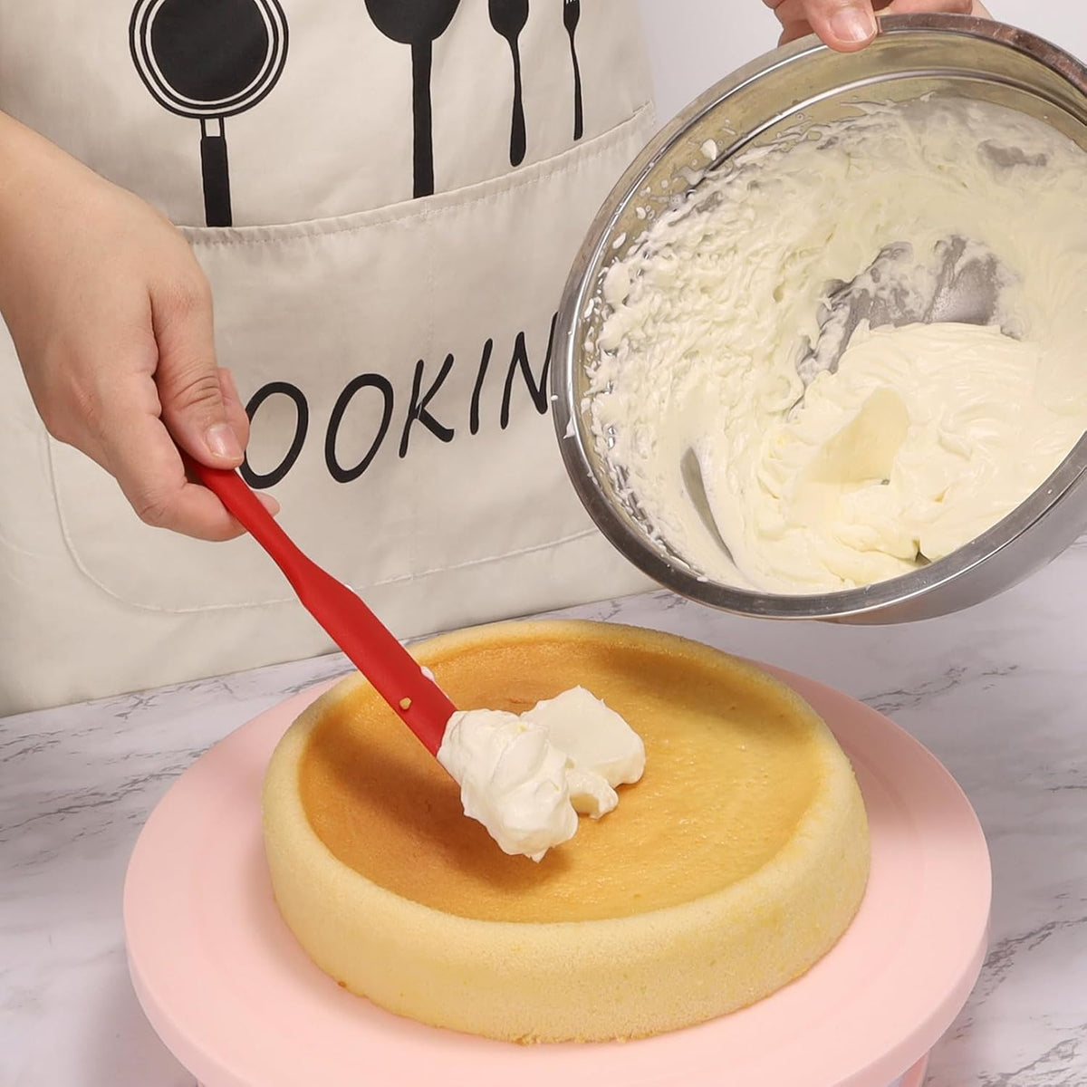 【5 Pack】Silicone Jar Spatula, Long Handle Jar Scraper Spurtle, Sourdough Spatula, Non-Stick Heat Resistant Cake Cream Spatulas Set, Small Spatulas for Kitchen Use