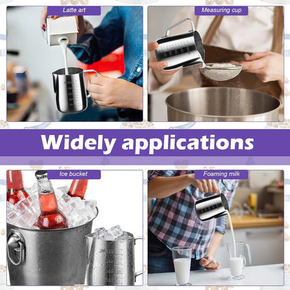 2.5 Cup Dog Food Scoop Stainless Steel Dog Food Measuring Cups Pet Food Scoop with Precision Scale for Dogs Cats