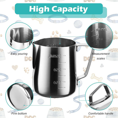 2.5 Cup Dog Food Scoop Stainless Steel Dog Food Measuring Cups Pet Food Scoop with Precision Scale for Dogs Cats