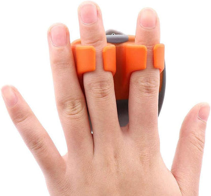 2 Pcs Hand Vegetable Peeler Palm Peeler Rubber Finger Grips Comfortable to Peel Pumpkin, Carrot, Cucumber, Potato and More