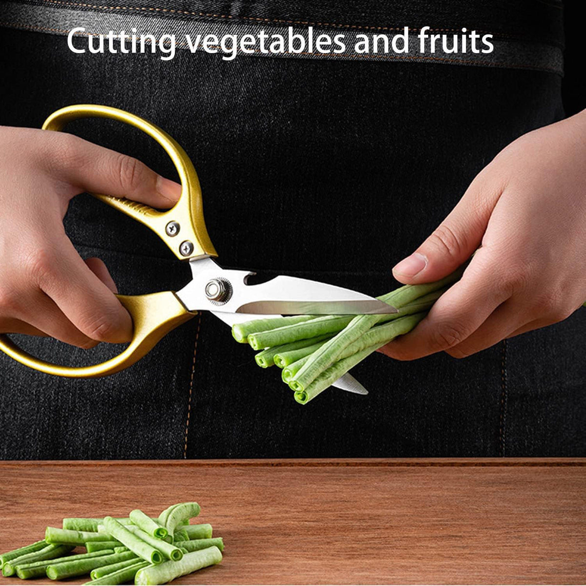 Sharp Kitchen Scissors Aluminum Alloy Handle Stainless Steel Cooking Shears