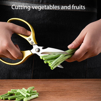 Sharp Kitchen Scissors Aluminum Alloy Handle Stainless Steel Cooking Shears