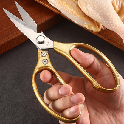 Sharp Kitchen Scissors Aluminum Alloy Handle Stainless Steel Cooking Shears