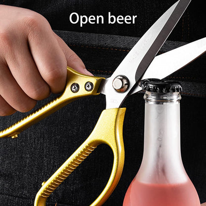 Sharp Kitchen Scissors Aluminum Alloy Handle Stainless Steel Cooking Shears