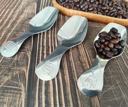Stainless Steel Mini Scoop for Canisters with Short Handle, Silver Mini Feed Spoon for Ice Cream Melon Baller, Short Handle Espresso Coffee Spoon for Tea Dessert Sugar Salt(3 Pack)