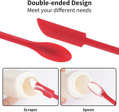 2pcs Mini Makeup Spatula Silicone Skincare Spatula Set for Cosmetic