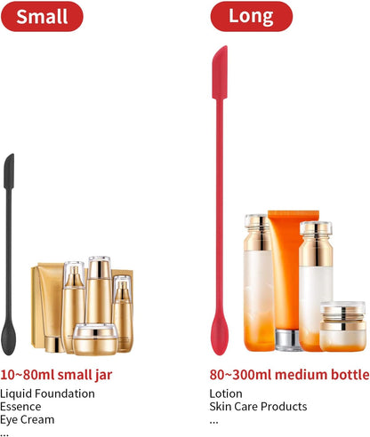 2pcs Mini Makeup Spatula Silicone Skincare Spatula Set for Cosmetic