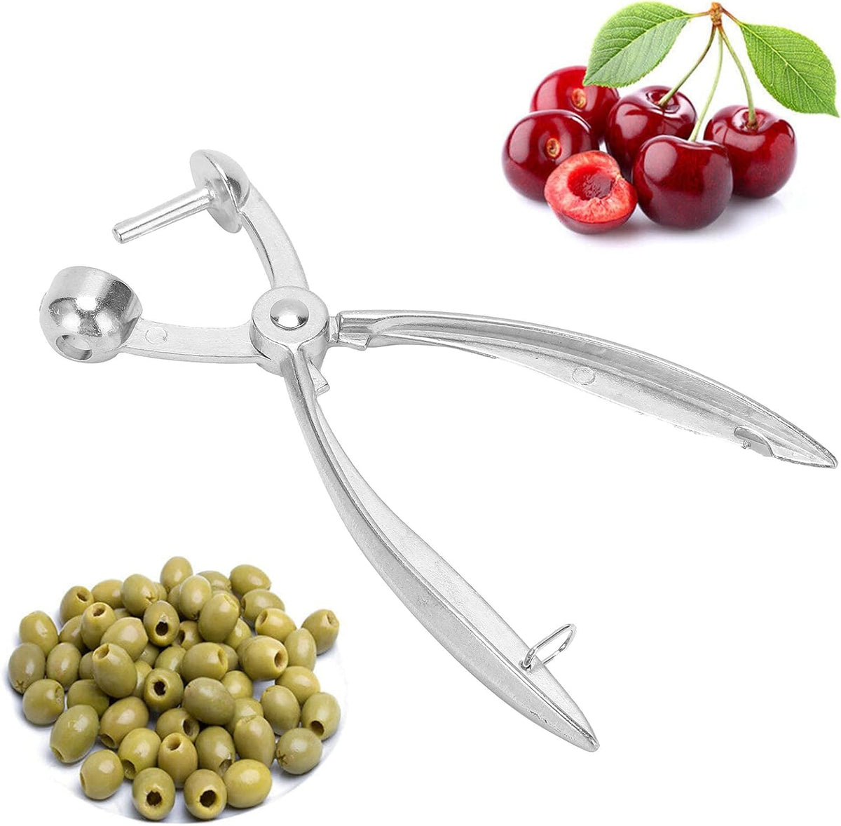 Cherry Pitter Multiple, Hand Cherry Stone Remover, Cherry Pitter Aluminum Alloy Olivine Remover, Manual Removal Tool, Kitchen Appliance
