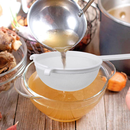 Kitchen Double-Ear Fine Mesh Strainers, BPA Free, Set of 4 Sizes Includes 3, 4, 5.5, and 7-Inch Diameter