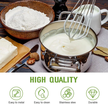Hand Mixer Attachments Replacement for Hamilton Beach Mixer Beaters Parts | 62632R 62682RZ 62692 62695V 64699 - Hand Mixer Beaters,Wire Egg Whisk,Liquid Blending Rod,Dough Hooks,Set of 6