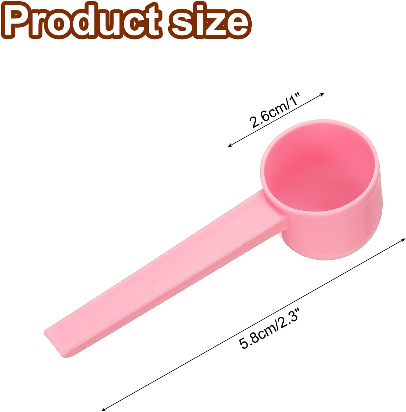 Measuring Spoons, Plastic Coffee Scoops Teaspoon for Coffee Bean Spices Sugar Salt Powder Pink