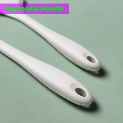 Silicone Spatula Set, Heat Resistant Solid & Slotted Turner, 11 IN