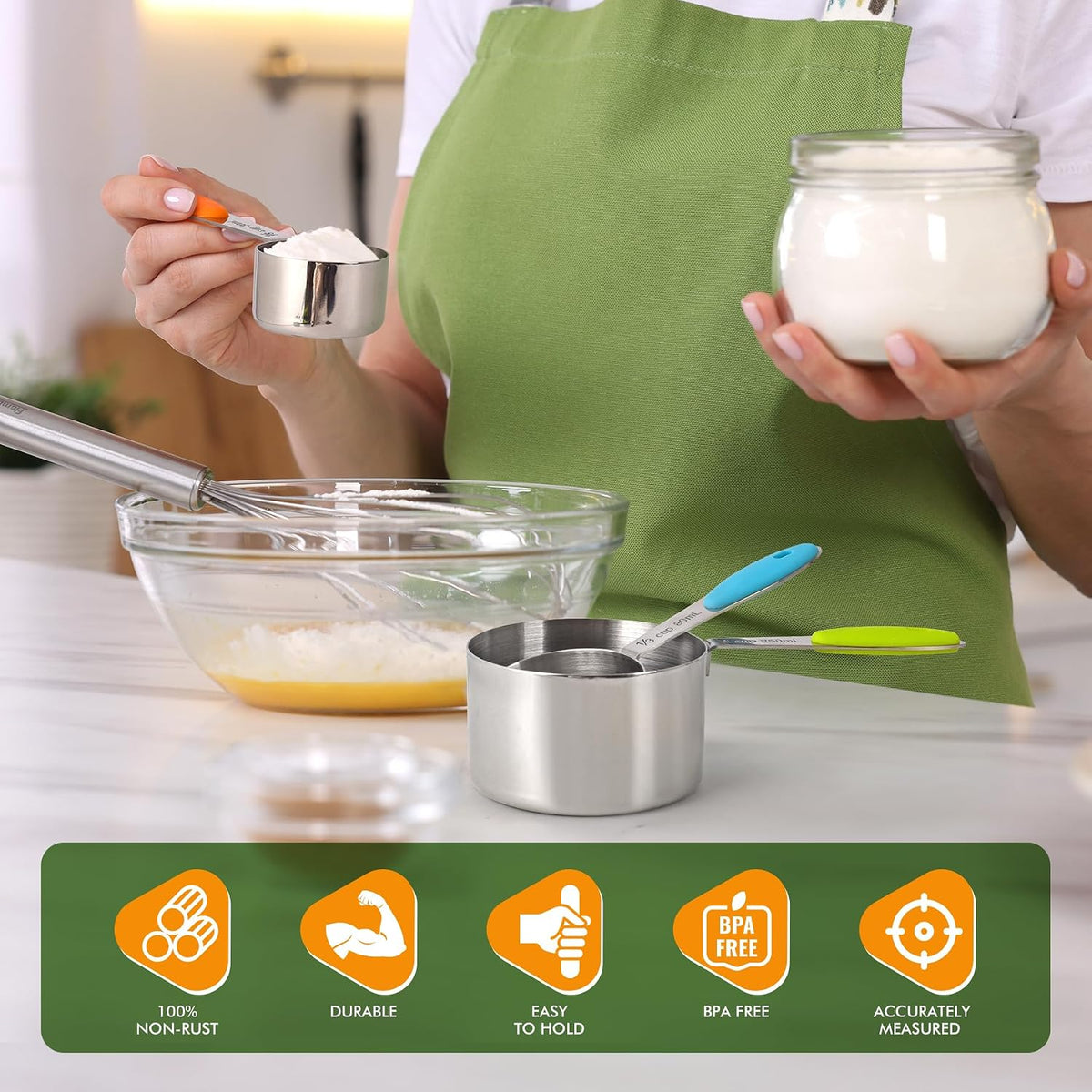 10-Pack Measuring Cups & Spoons Set, Multicolor