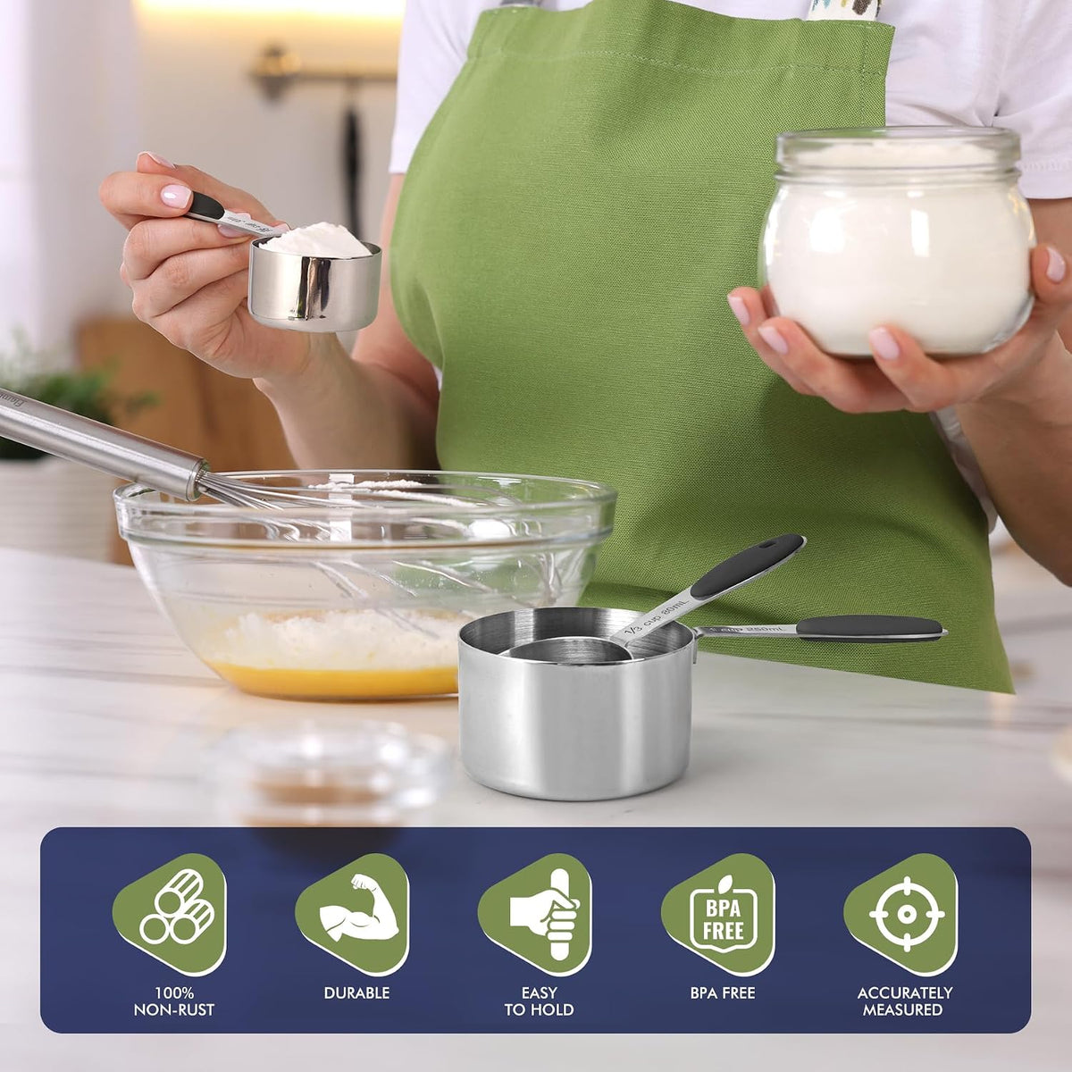 10-Pack Measuring Cups & Spoons Set, Multicolor