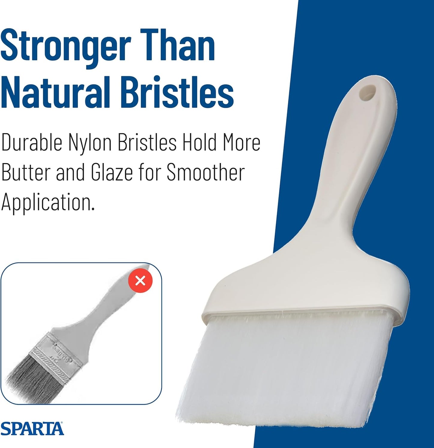 4039302 Sparta Galaxy Nylon Pastry Brush, 4", White