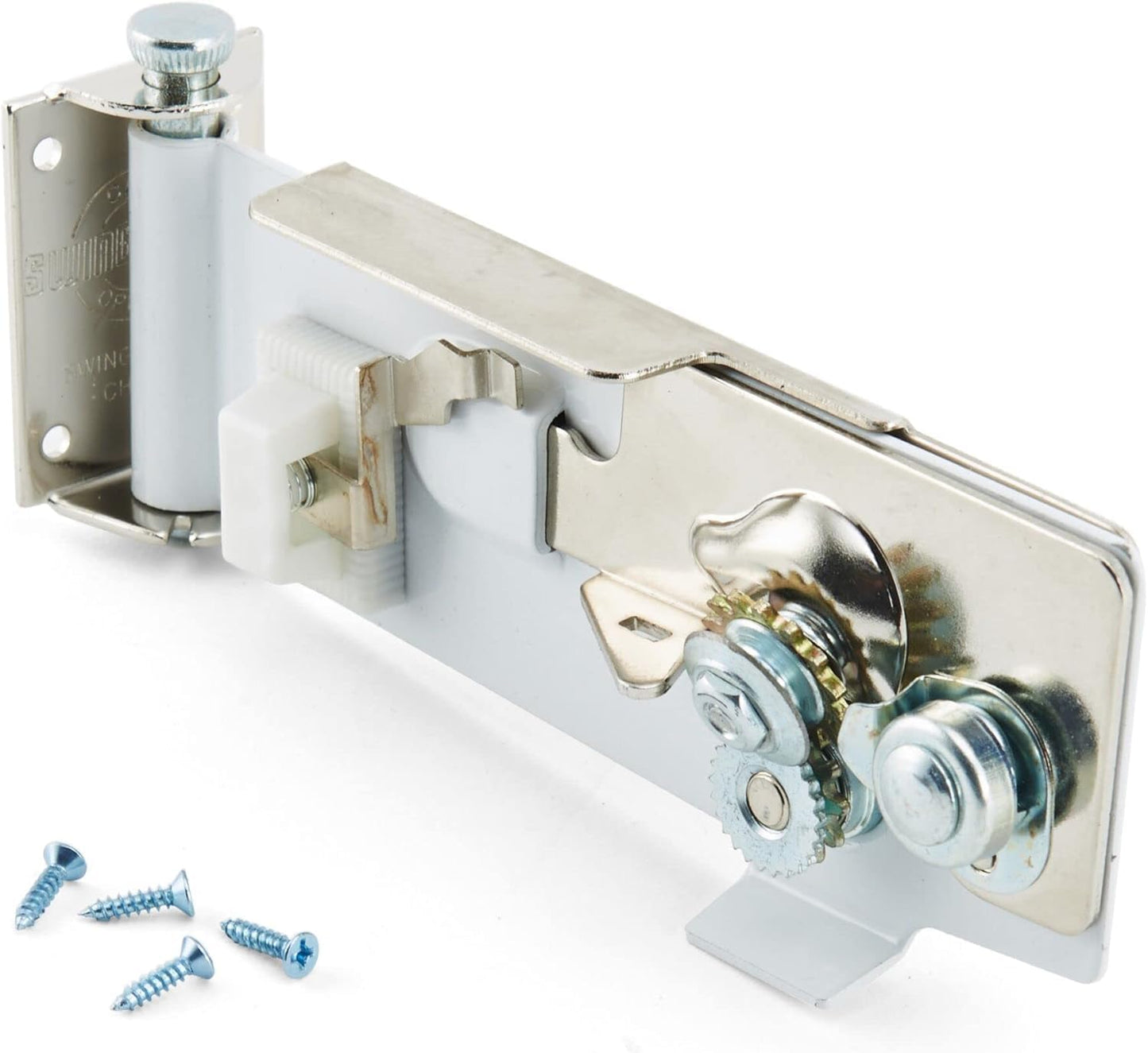 Wall Mount Can Opener with Magnet Lid Lift, White