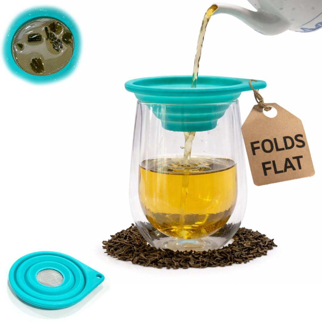 Collapsible Fine Mesh Strainer, 400 Micron, Loose Leaf Tea