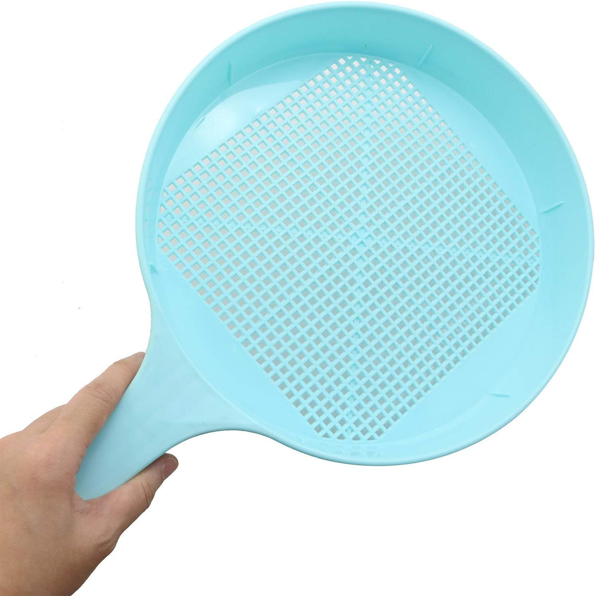 1/8 Inch 3mm Plastic Garden Riddle Sieve Mesh Sand Sieves Gardening Tool Soil Sieve Flower Nursery, Blue