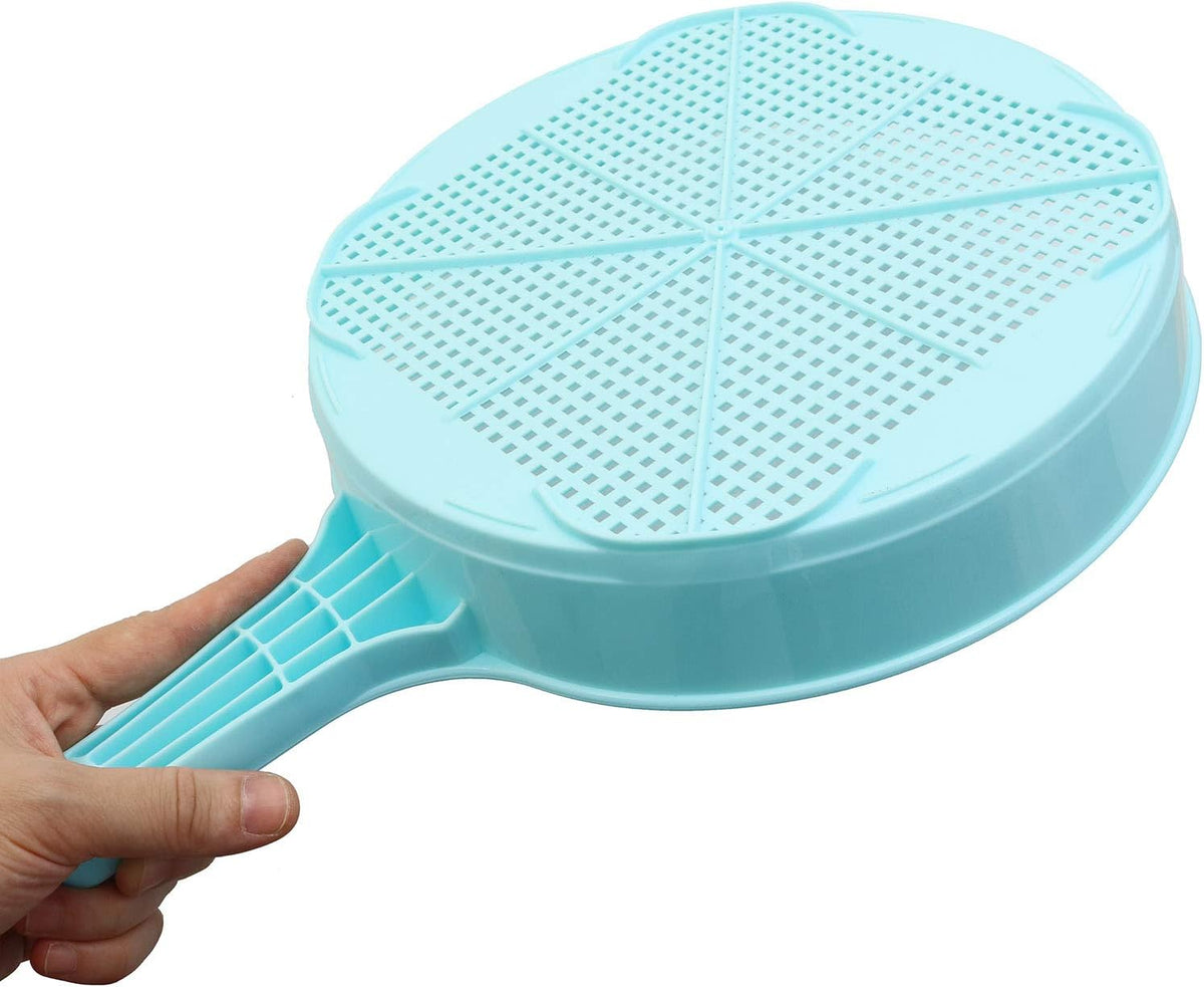 1/8 Inch 3mm Plastic Garden Riddle Sieve Mesh Sand Sieves Gardening Tool Soil Sieve Flower Nursery, Blue