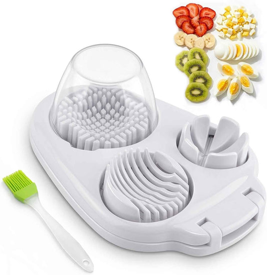 Egg Slicer for Hard Boiled Eggs, 3-in-1 Stainless Steel Egg & Mushroom Tool | heavy-duty slicer kitchen gadget designed for quick, even cuts and everyday food prep