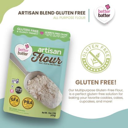 Original Blend Multipurpose Gluten Free Flour 2.5lb – Certified GFCO, Vegan, Kosher, Non-GMO – Top 9 Allergen Free, Award Winning Cup-for-Cup Baking Alternative to Regular Wheat Flour
