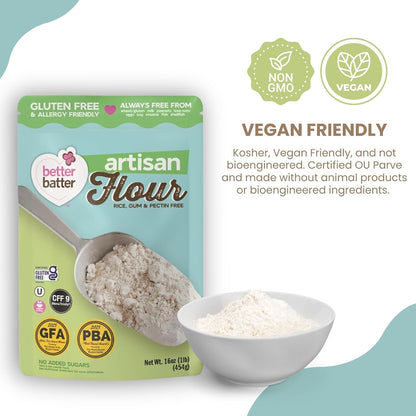 Original Blend Multipurpose Gluten Free Flour 2.5lb – Certified GFCO, Vegan, Kosher, Non-GMO – Top 9 Allergen Free, Award Winning Cup-for-Cup Baking Alternative to Regular Wheat Flour