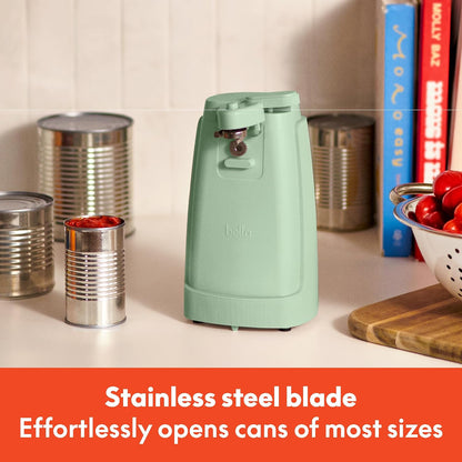 Electric Can Opener and Knife Sharpener, Jar and Bottle Opener, Sage