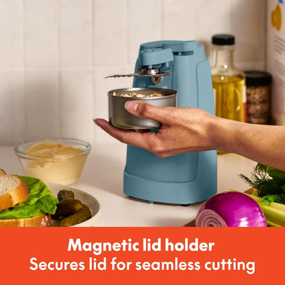 Electric Can Opener and Knife Sharpener, Jar and Bottle Opener, Sage