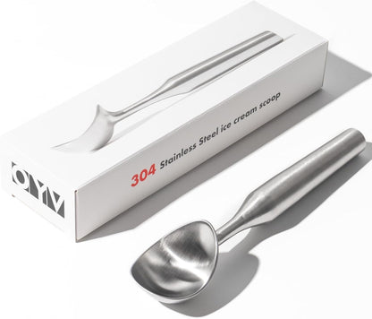 304 Stainless Steel Ice Cream Scoop, Heavy Duty, Ergonomic Handle