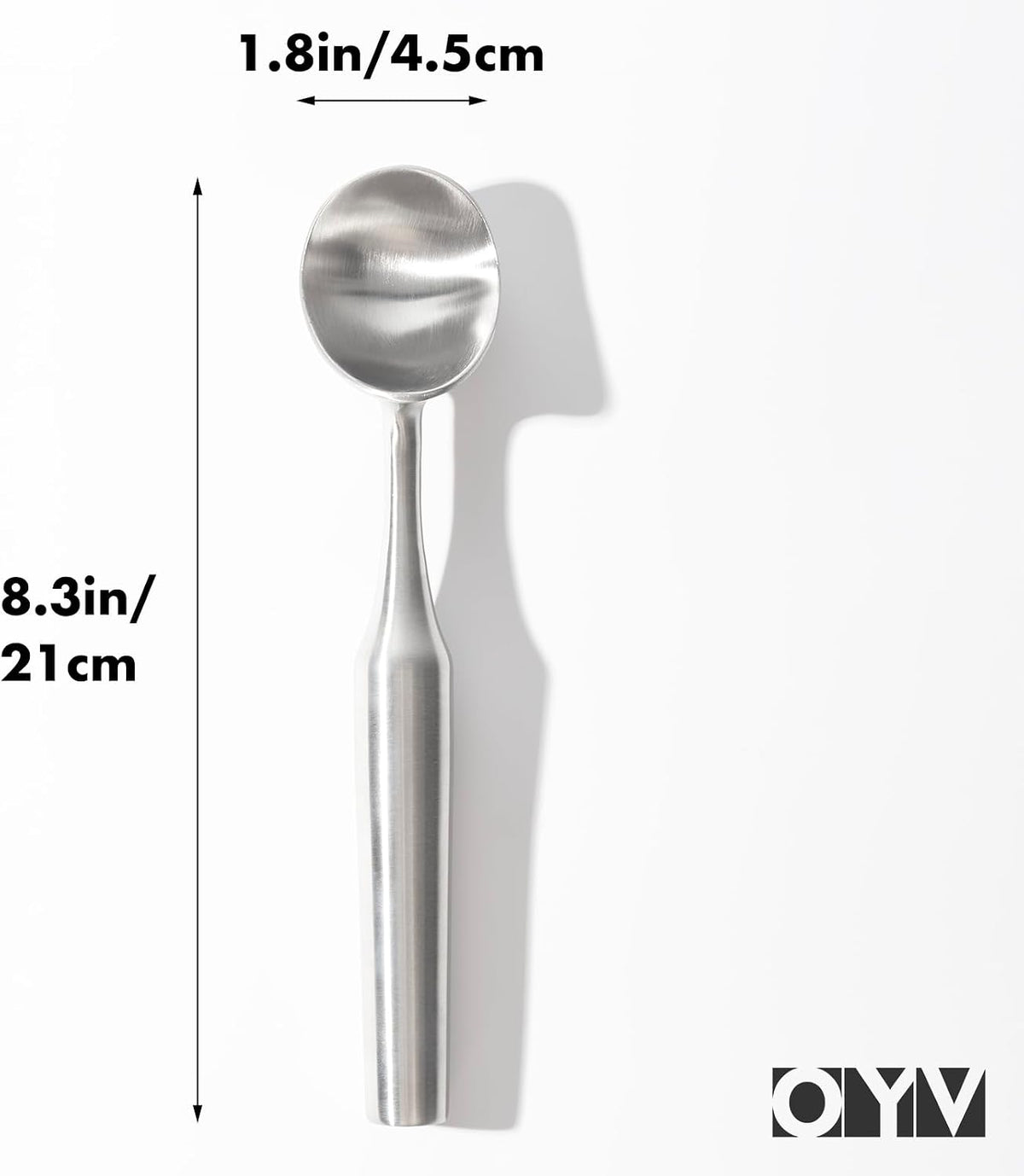 304 Stainless Steel Ice Cream Scoop, Heavy Duty, Ergonomic Handle