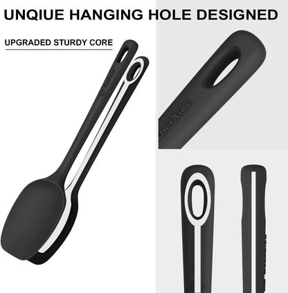 5 Pieces Silicone Spatula Set, Food Grade Rubber Spatula, Upgrade Strong Handle with Ergonomic Grip, Heat Resistant Up to 600°F for Nonstick Cookware, Cooking