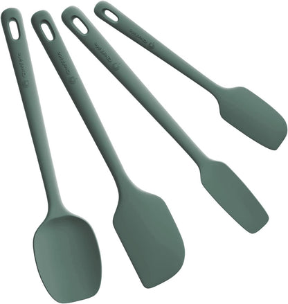 5 Pieces Silicone Spatula Set, Food Grade Rubber Spatula, Upgrade Strong Handle with Ergonomic Grip, Heat Resistant Up to 600°F for Nonstick Cookware, Cooking